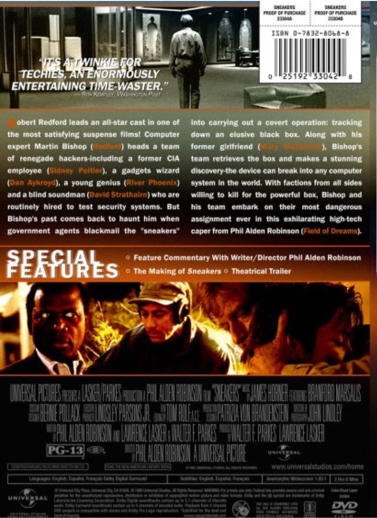 Sneakers DVD movie collectible [Barcode 5050582050899] - Main Image 2