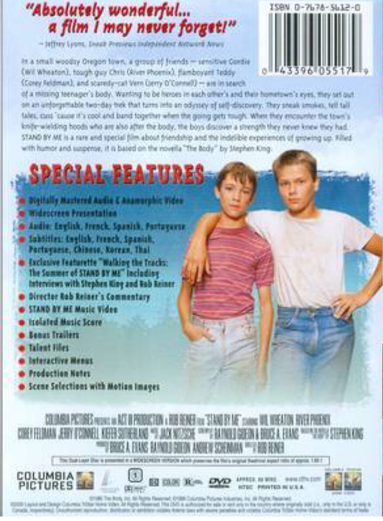 Stand By Me DVD movie collectible [Barcode 3333297510127] - Main Image 2