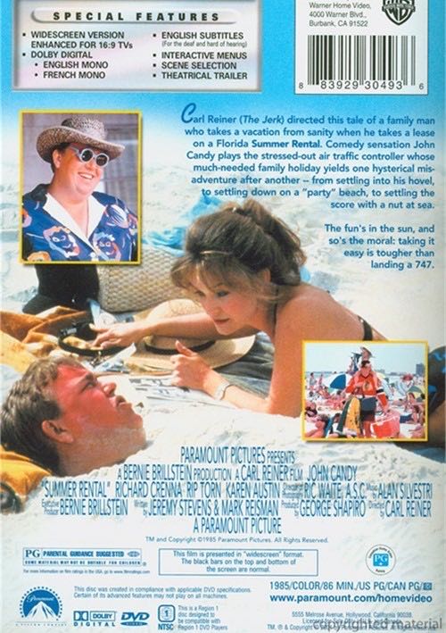 Summer Rental DVD movie collectible [Barcode 5014437818232] - Main Image 2