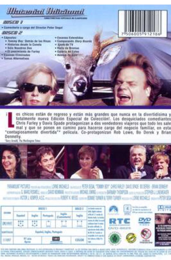 Tommy Boy DVD movie collectible [Barcode 883929307401] - Main Image 2