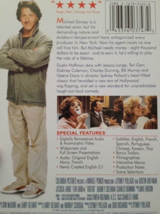 D. HOFFMAN(1982)Tootsie •dvd• DVD movie collectible [Barcode 043396037472] - Main Image 2