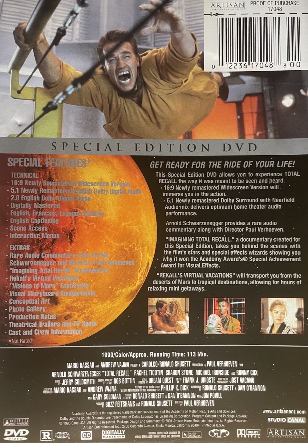 Total Recall DVD movie collectible [Barcode 012236043904] - Main Image 3
