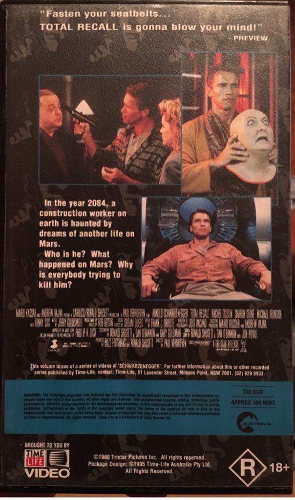 Total Recall VHS movie collectible [Barcode 012236112754] - Main Image 2