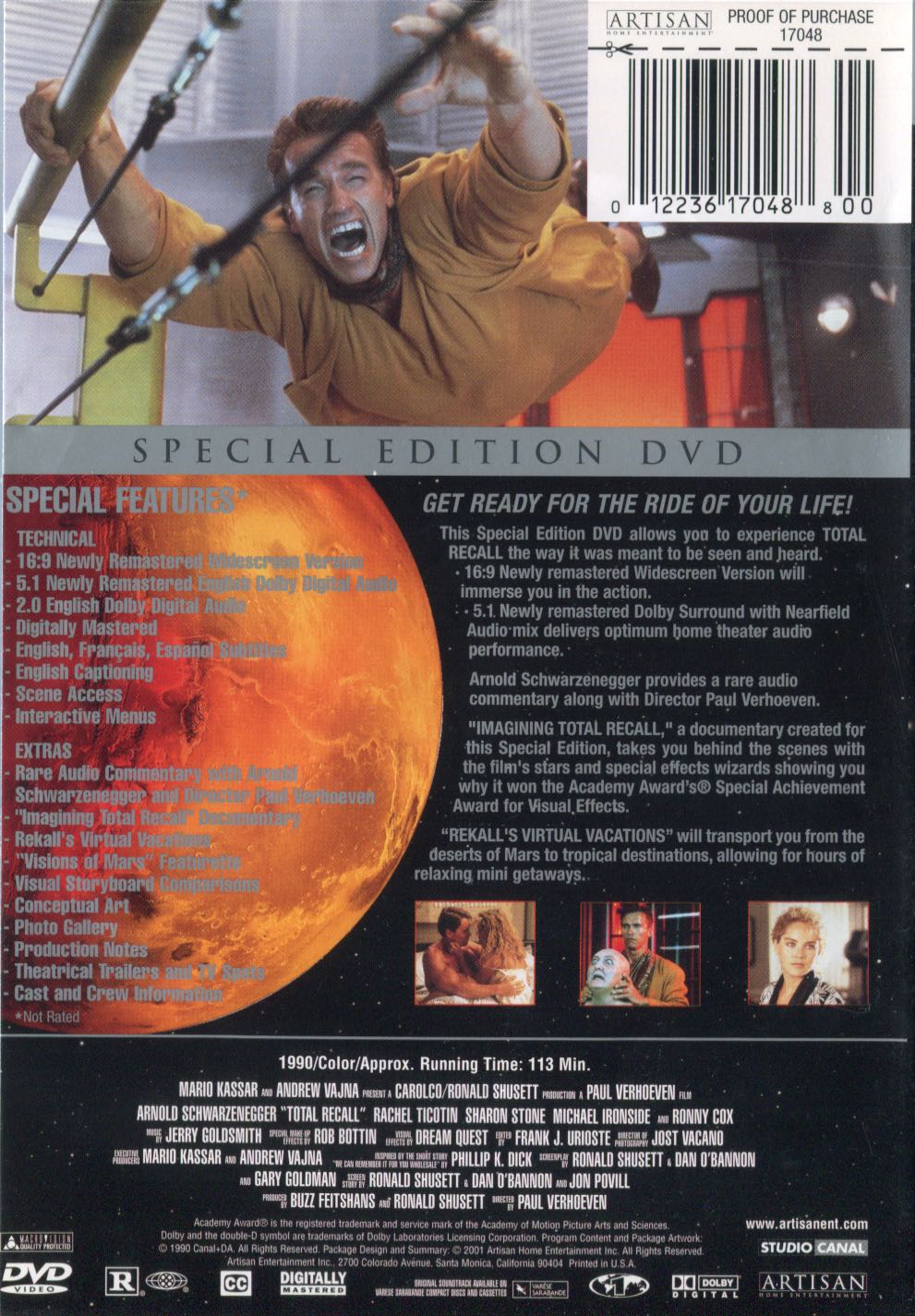 Total Recall DVD movie collectible [Barcode 01223617048800] - Main Image 2