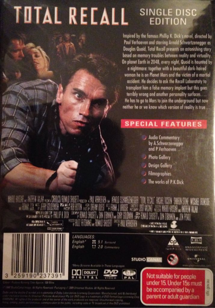 Total Recall DVD movie collectible [Barcode 3259190237391] - Main Image 2