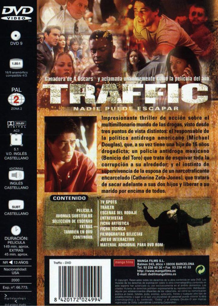 Traffic DVD movie collectible [Barcode 5414474350038] - Main Image 2