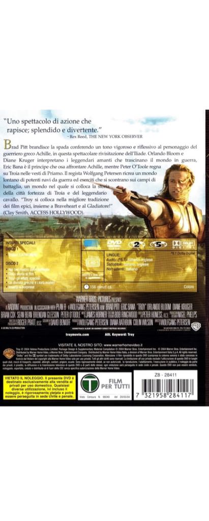 Troy (2004) DVD movie collectible [Barcode 012569590441] - Main Image 2
