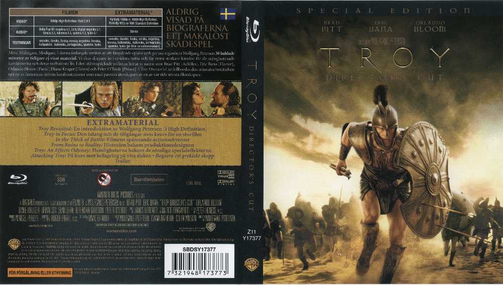 Troy Blu-ray movie collectible [Barcode 7321948173773] - Main Image 2