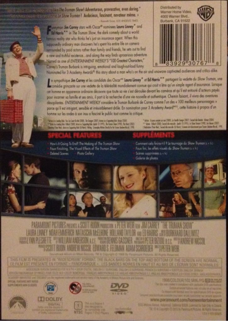The Truman Show DVD movie collectible [Barcode 883929307678] - Main Image 2