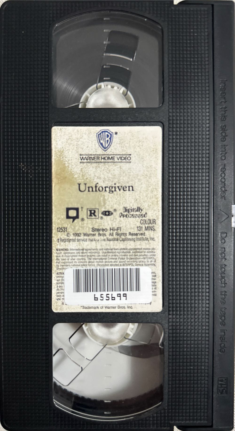 Unforgiven VHS movie collectible [Barcode 085391253136] - Main Image 4