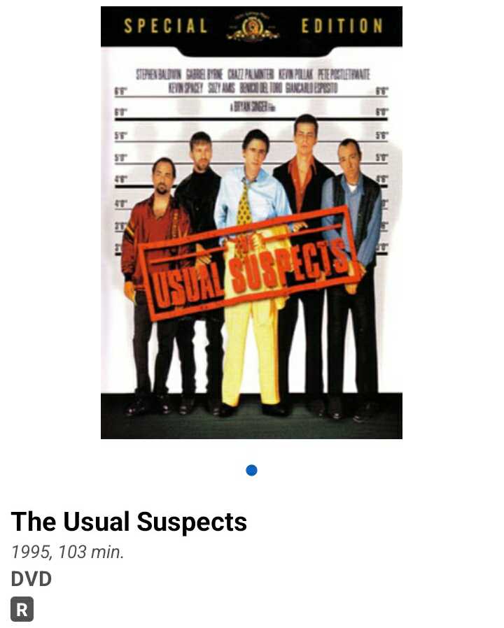 The Usual Suspects DVD movie collectible [Barcode 5039036033497] - Main Image 3