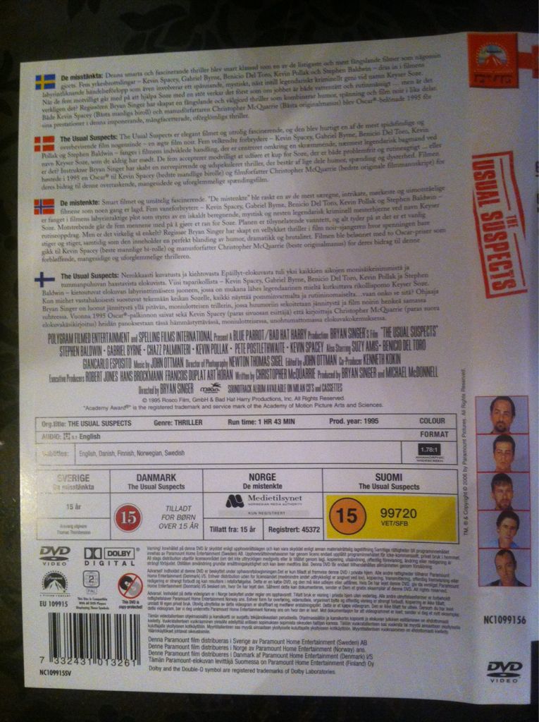 De Misstänkta DVD movie collectible [Barcode 7332431013261] - Main Image 2