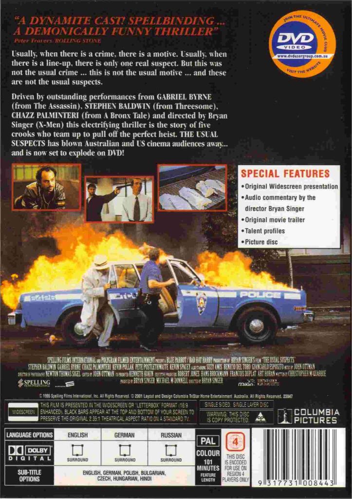 Usual Suspects , The DVD movie collectible [Barcode 780063022729] - Main Image 2