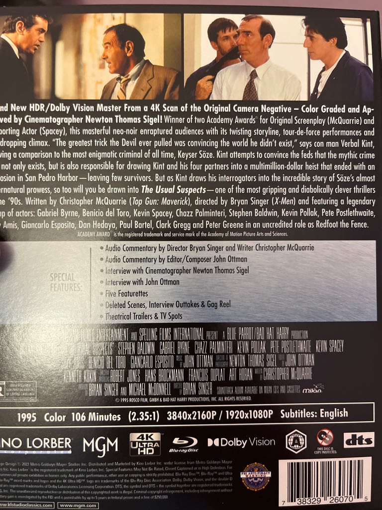 The Usual Suspects Blu-ray movie collectible [Barcode 8712626031079] - Main Image 2