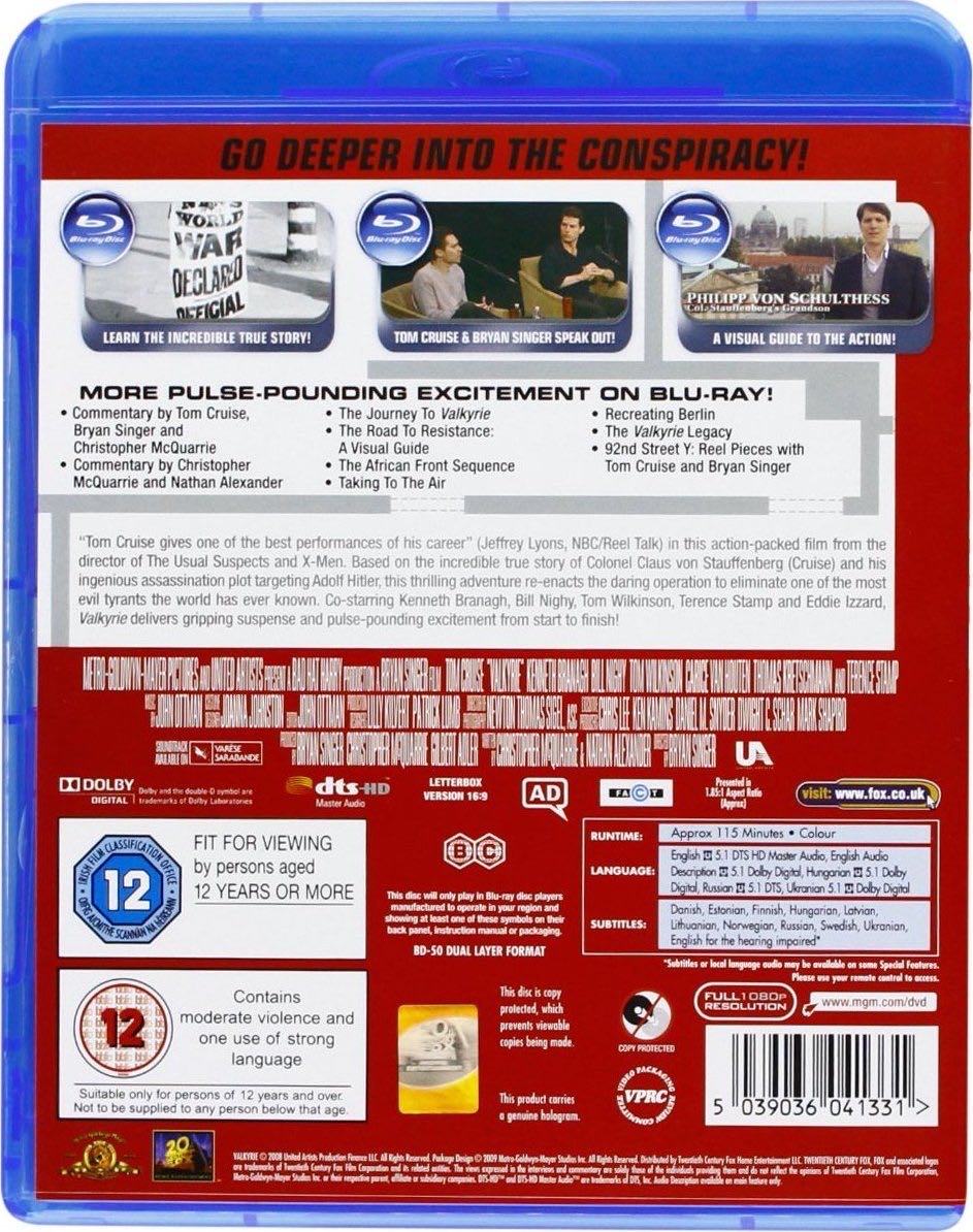 Valkyrie Blu-ray movie collectible [Barcode 5039036041331] - Main Image 2