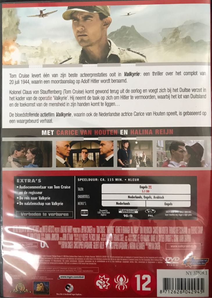 Valkyrie DVD movie collectible [Barcode 8712626042945] - Main Image 2