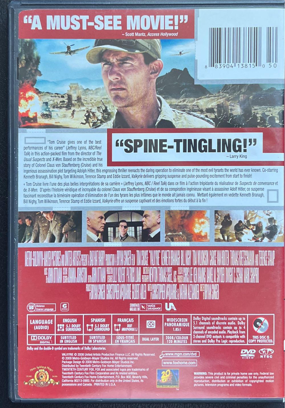 Valkyrie DVD movie collectible [Barcode 883904138150] - Main Image 2