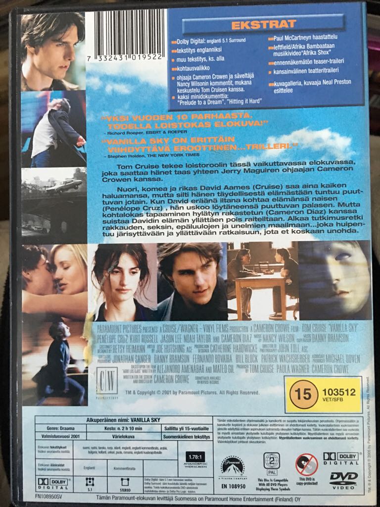 Vanilla Sky  movie collectible [Barcode 7332431019522] - Main Image 2