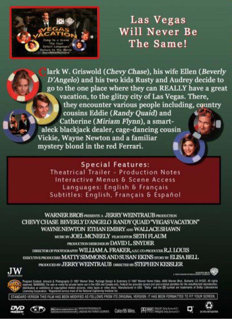 Vegas Vacation National Lampoon’s VHS movie collectible [Barcode 085391490630] - Main Image 2