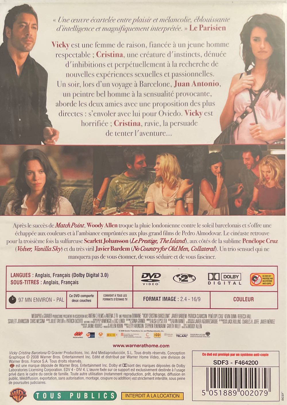 Vicky Cristina Barcelona DVD movie collectible [Barcode 5051889002079] - Main Image 2