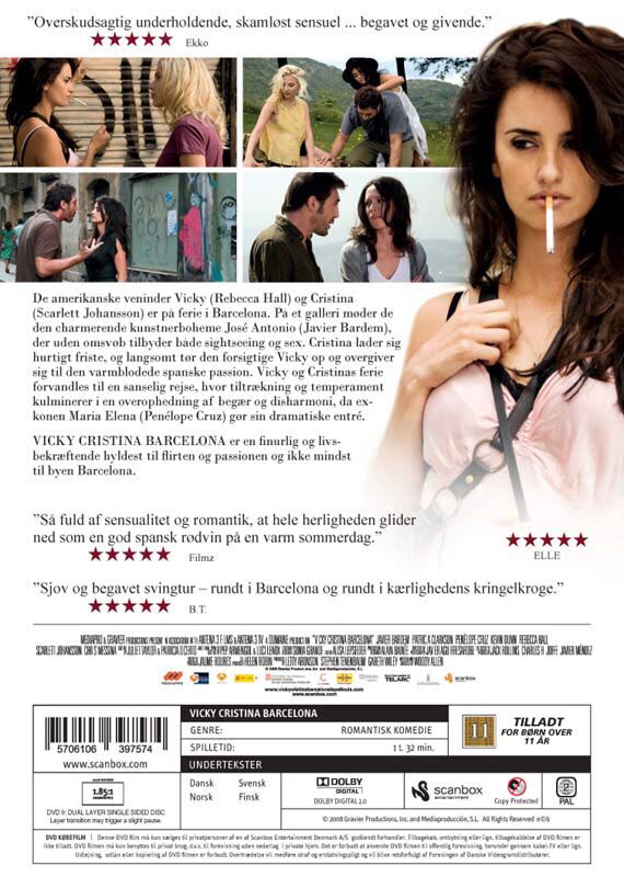 Vicky Cristina Barcelona DVD movie collectible [Barcode 5706106397574] - Main Image 2