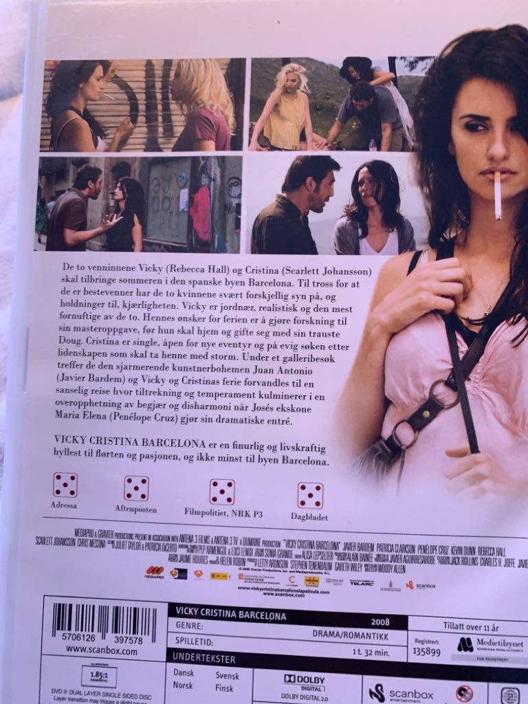 Vicky Cristina Barcelona DVD movie collectible [Barcode 5706126397578] - Main Image 2