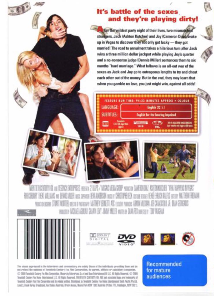 What Happens in Vegas DVD movie collectible [Barcode 5707020381229] - Main Image 2