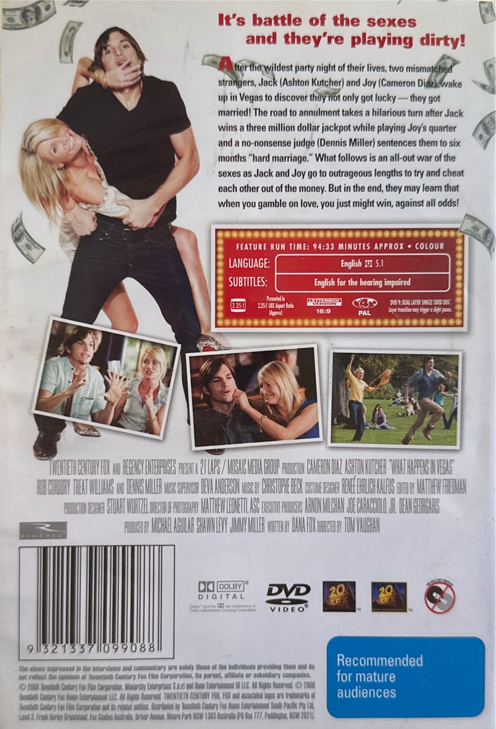 What Happens in Vegas DVD movie collectible [Barcode 9321337099088] - Main Image 2