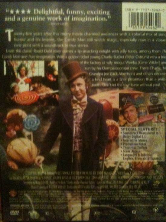 Willy Wonka & the Chocolate Factory DVD movie collectible [Barcode 085391454625] - Main Image 2