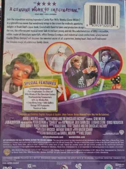 Willy Wonka & The Chocolate Factory DVD movie collectible [Barcode 883929320134] - Main Image 2