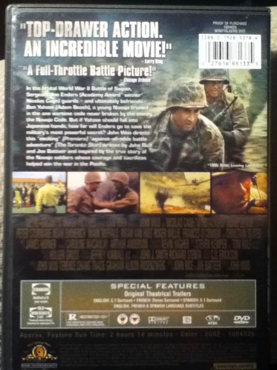 Windtalkers DVD movie collectible [Barcode 027616881335] - Main Image 2