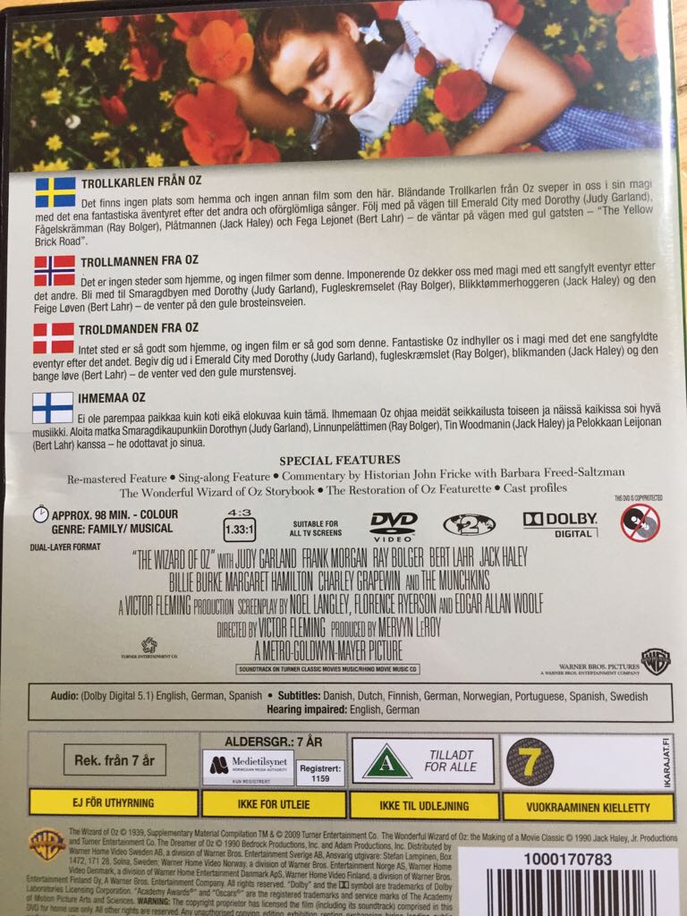 Wizard Of Oz, The DVD movie collectible [Barcode 5051895051016] - Main Image 2