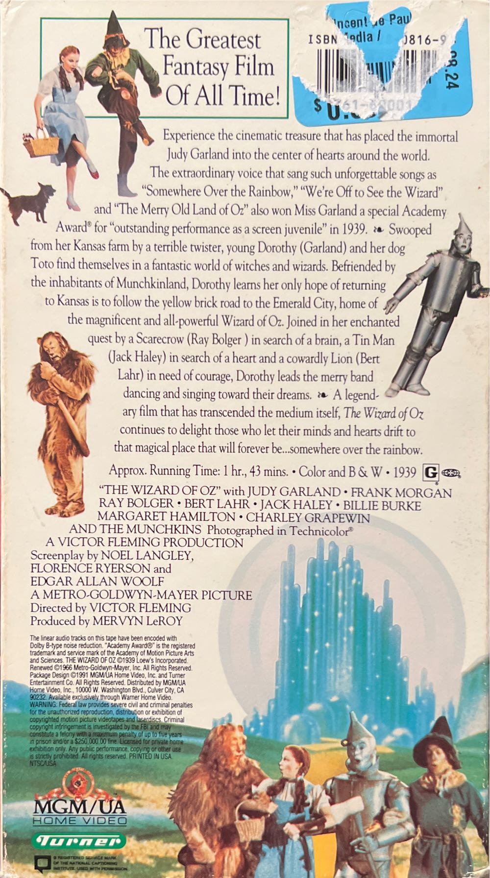 Wizard Of Oz,The (1939) (Clamshell) VHS movie collectible [Barcode 9314468651232] - Main Image 2