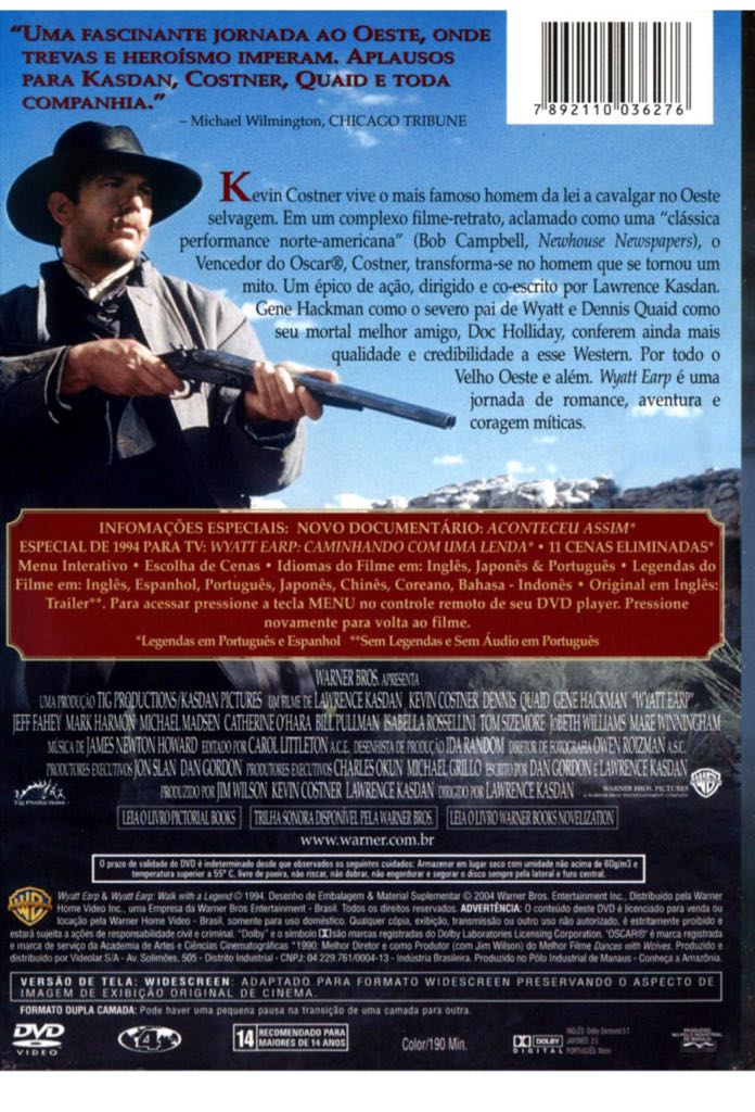 Wyatt Earp Digital Copy movie collectible [Barcode 0085391142683] - Main Image 2