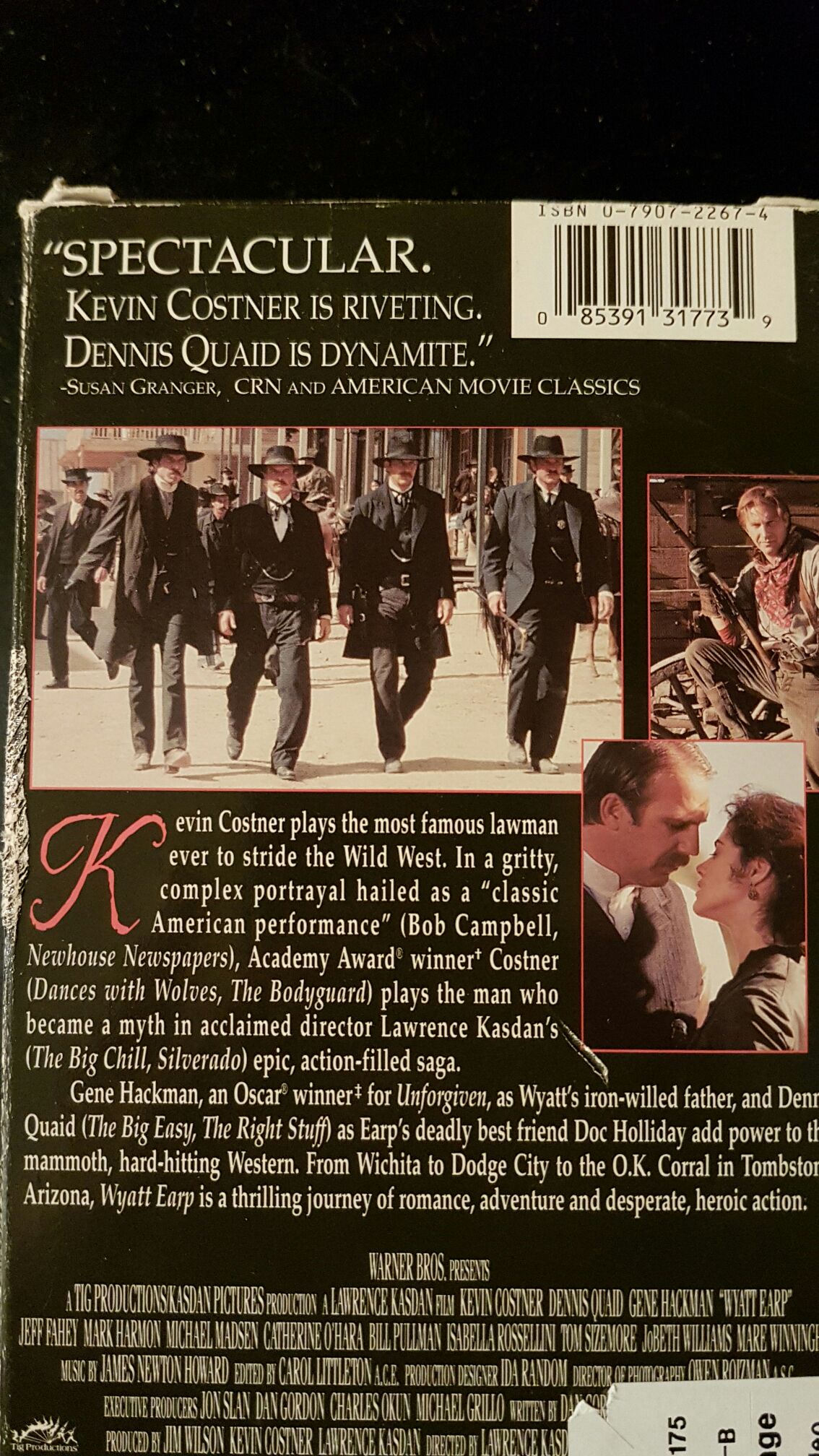 Wyatt Earp VHS movie collectible [Barcode 085391317739] - Main Image 2