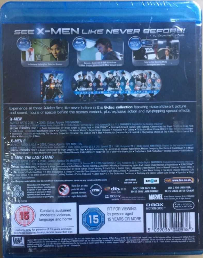 X-Men Trilogy Blu-ray movie collectible [Barcode 5039036040938] - Main Image 3