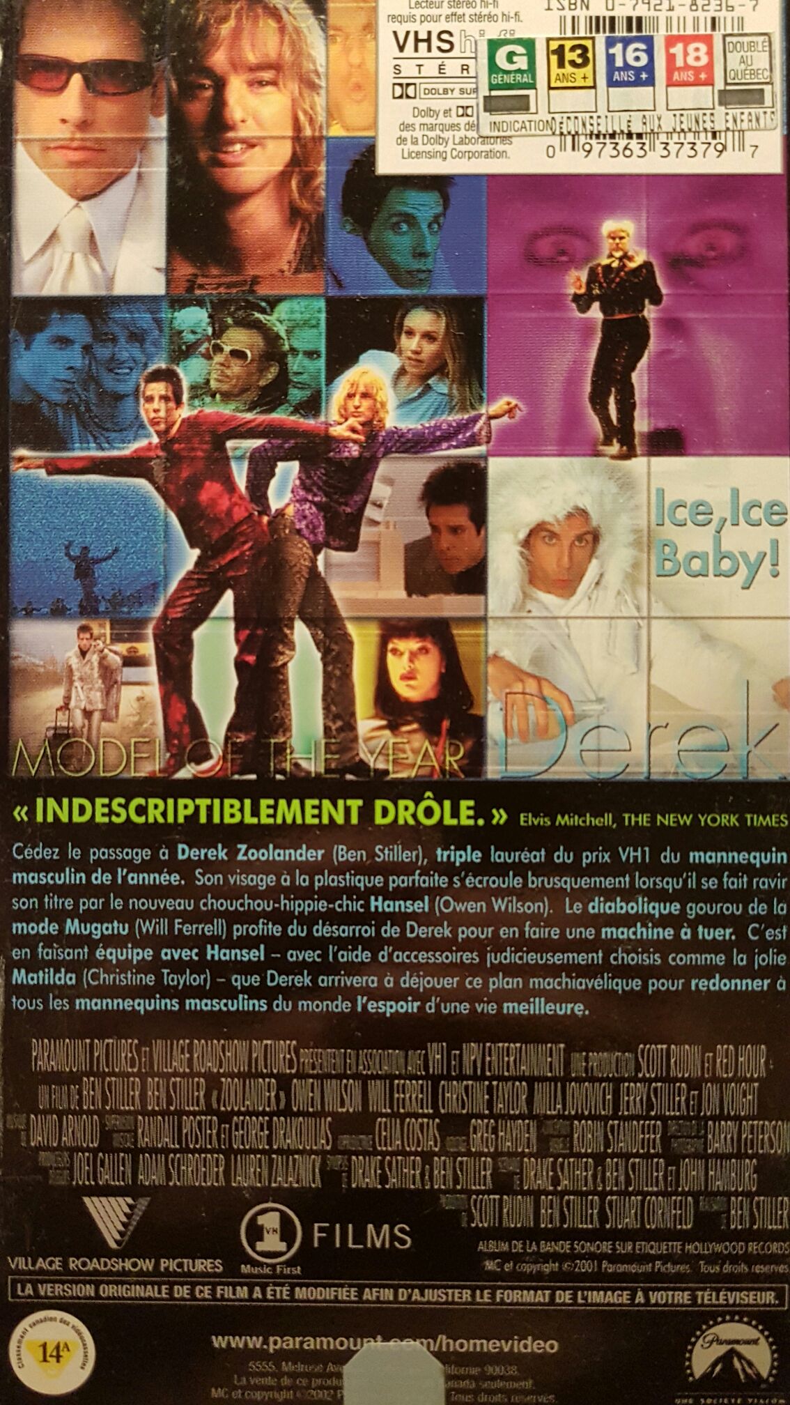 Zoolander Video CD movie collectible [Barcode 13283155] - Main Image 2