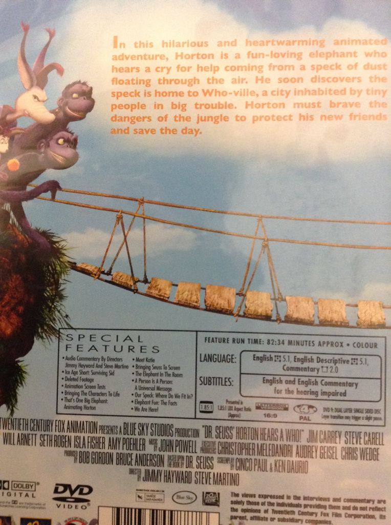 Horton Hears a Who! DVD movie collectible [Barcode 9321337098876] - Main Image 2