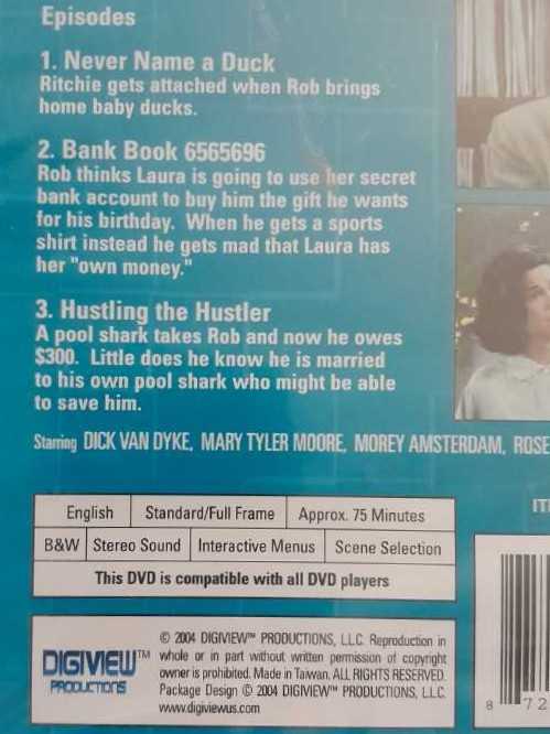 Dick Van Dyke Show {Vol. 1} DVD movie collectible [Barcode 872322000514] - Main Image 4