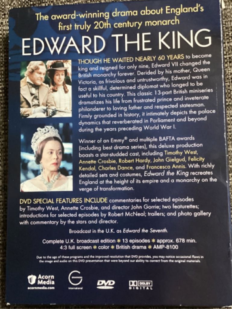 Edward the King (Full Series) DVD movie collectible [Barcode 054961810093] - Main Image 2