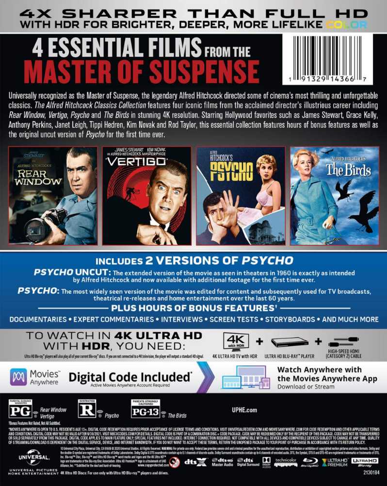 Alfred Hitchcock Classics Collection Blu-ray movie collectible [Barcode 5051890099525] - Main Image 2