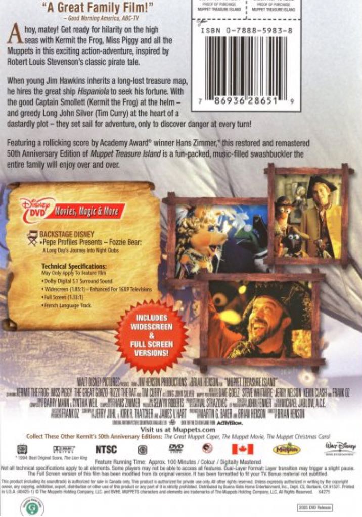Muppet Treasure Island Apple TV movie collectible [Barcode 786936286519] - Main Image 2