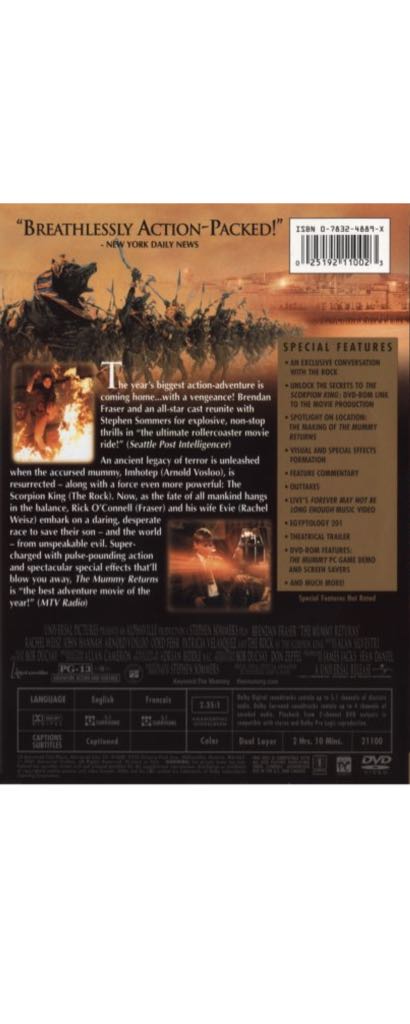 The Mummy Returns DVD movie collectible - Main Image 2