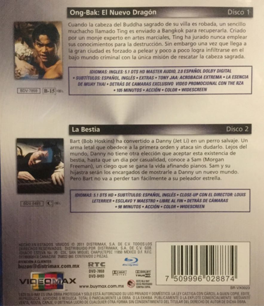Unleashed Blu-ray movie collectible [Barcode 025192049682] - Main Image 2