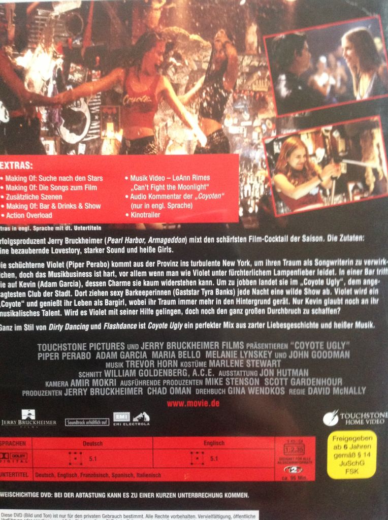 Coyote Ugly DVD movie collectible [Barcode 4011846002352] - Main Image 2