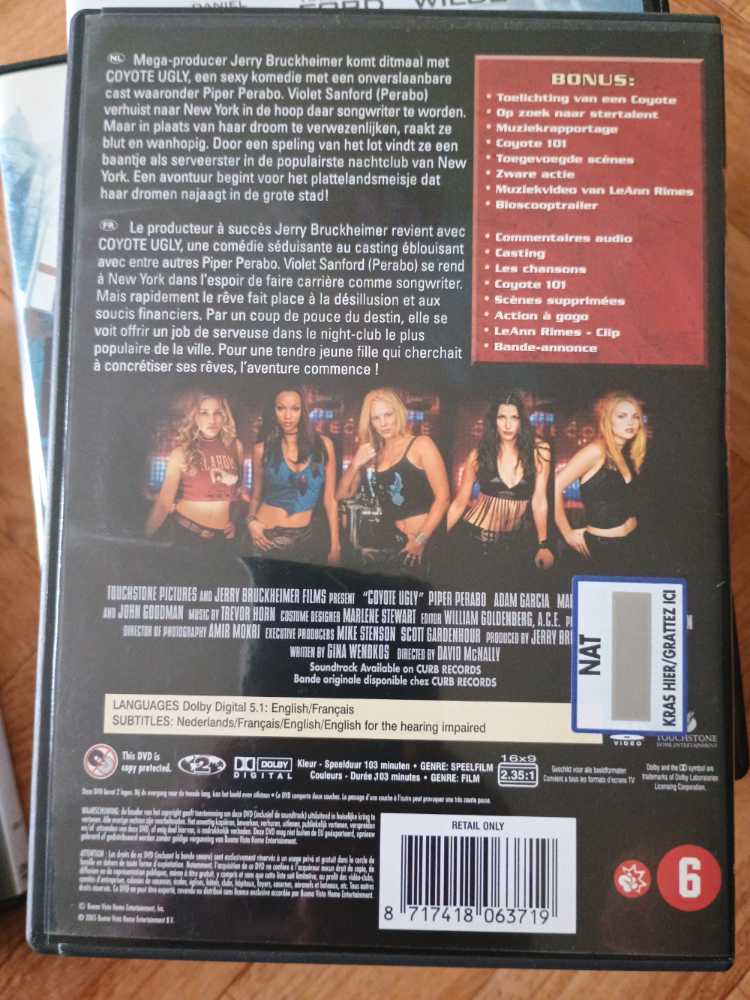 Coyote Ugly DVD movie collectible [Barcode 8717418063719] - Main Image 2