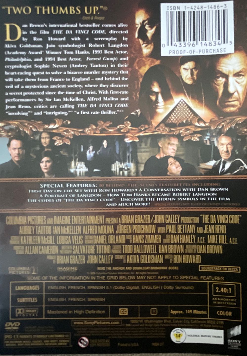 Da Vinci Code, The DVD movie collectible [Barcode 4339614834] - Main Image 2