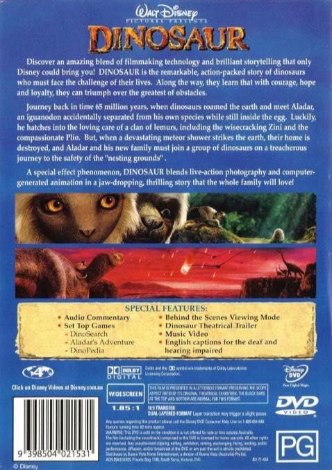Dinosaur DVD movie collectible [Barcode 5017188881296] - Main Image 2