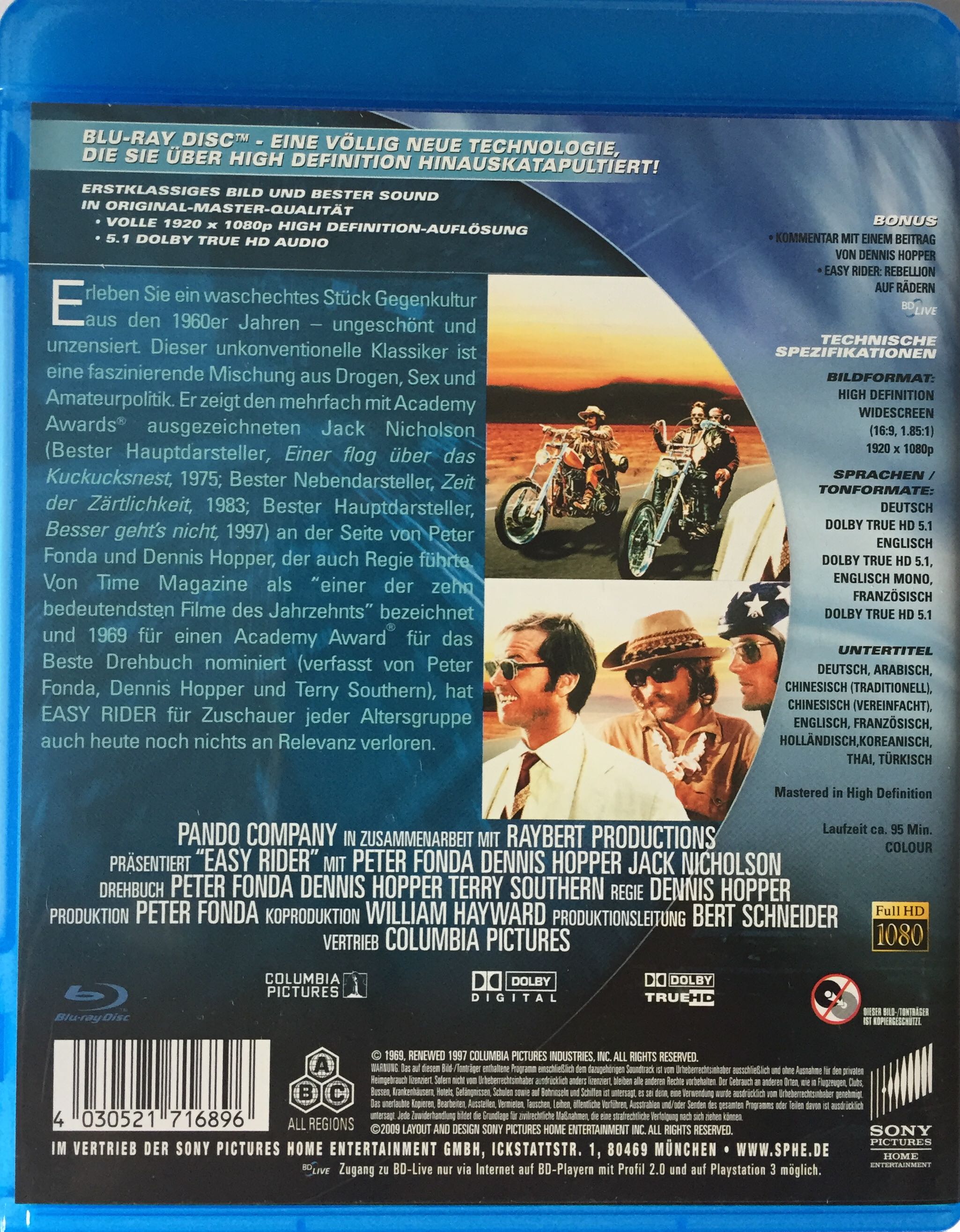 Easy Rider Blu-ray movie collectible [Barcode 4030521716896] - Main Image 2