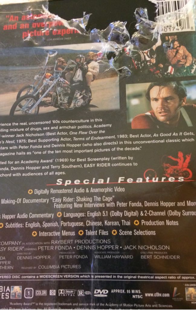 Easy Rider DVD movie collectible [Barcode 5050582141474] - Main Image 2